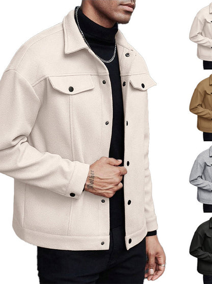 Collared woolen coat
