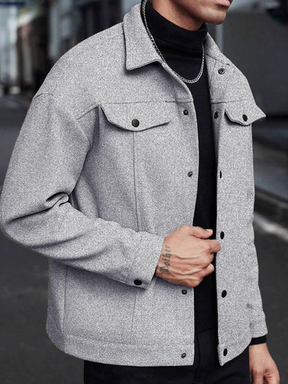 Collared woolen coat