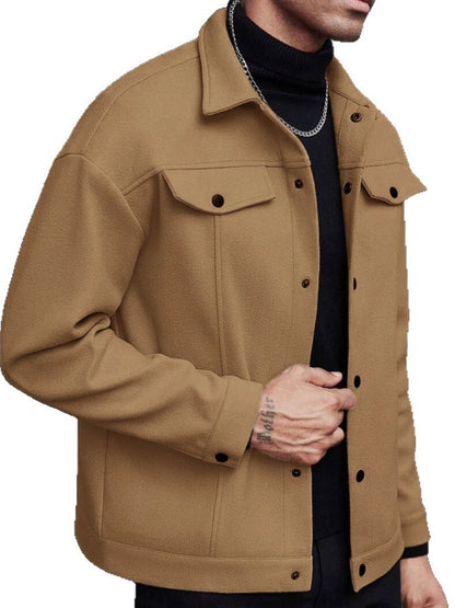Collared woolen coat