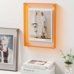 Blue square photo frame