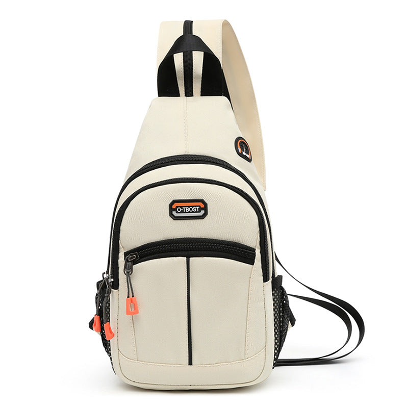 Color Block Chest Bag with Adjustable Strap