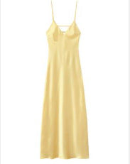 Color Block Scarf Collar Bodycon Long Dress