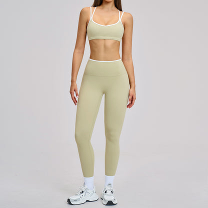 Color blocked edge sports yoga clothing