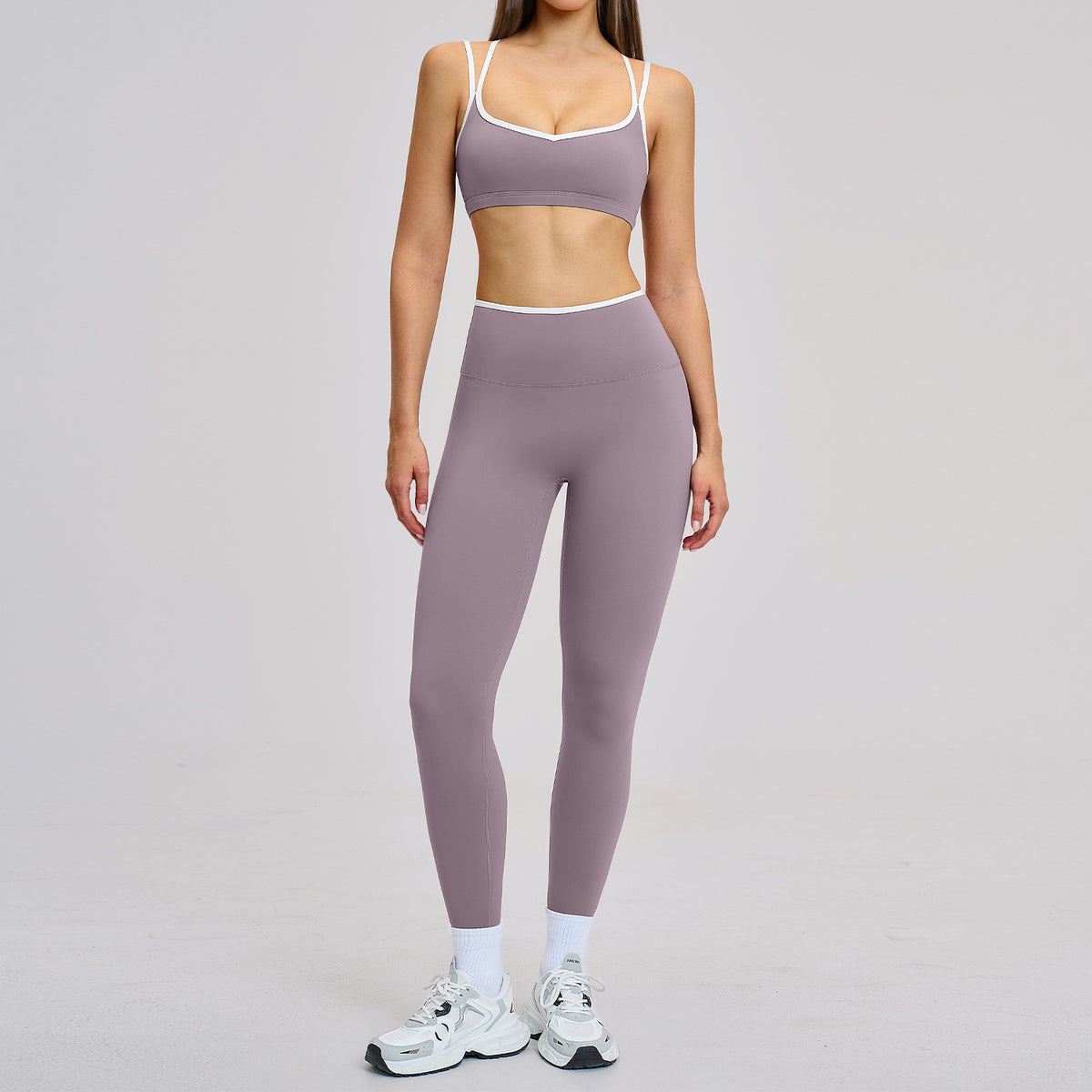 Color blocked edge sports yoga clothing