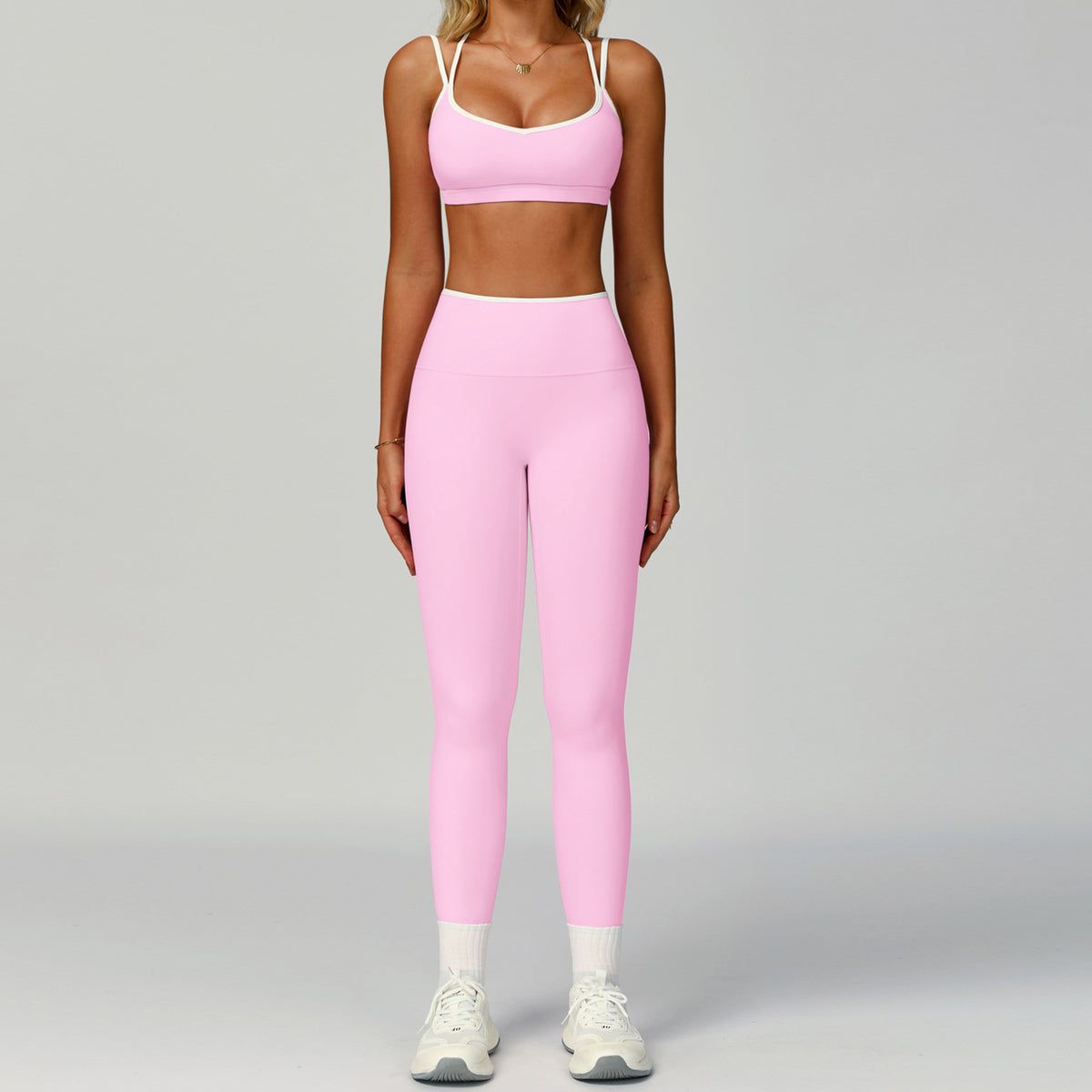 Color blocked edge sports yoga clothing