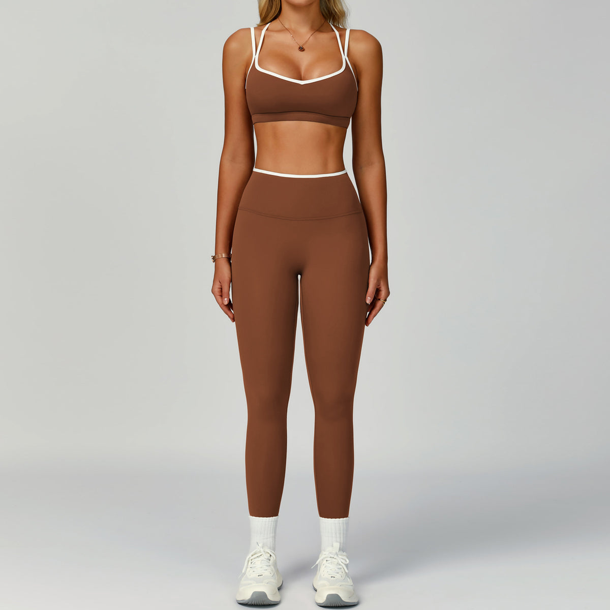 Color blocked edge sports yoga clothing