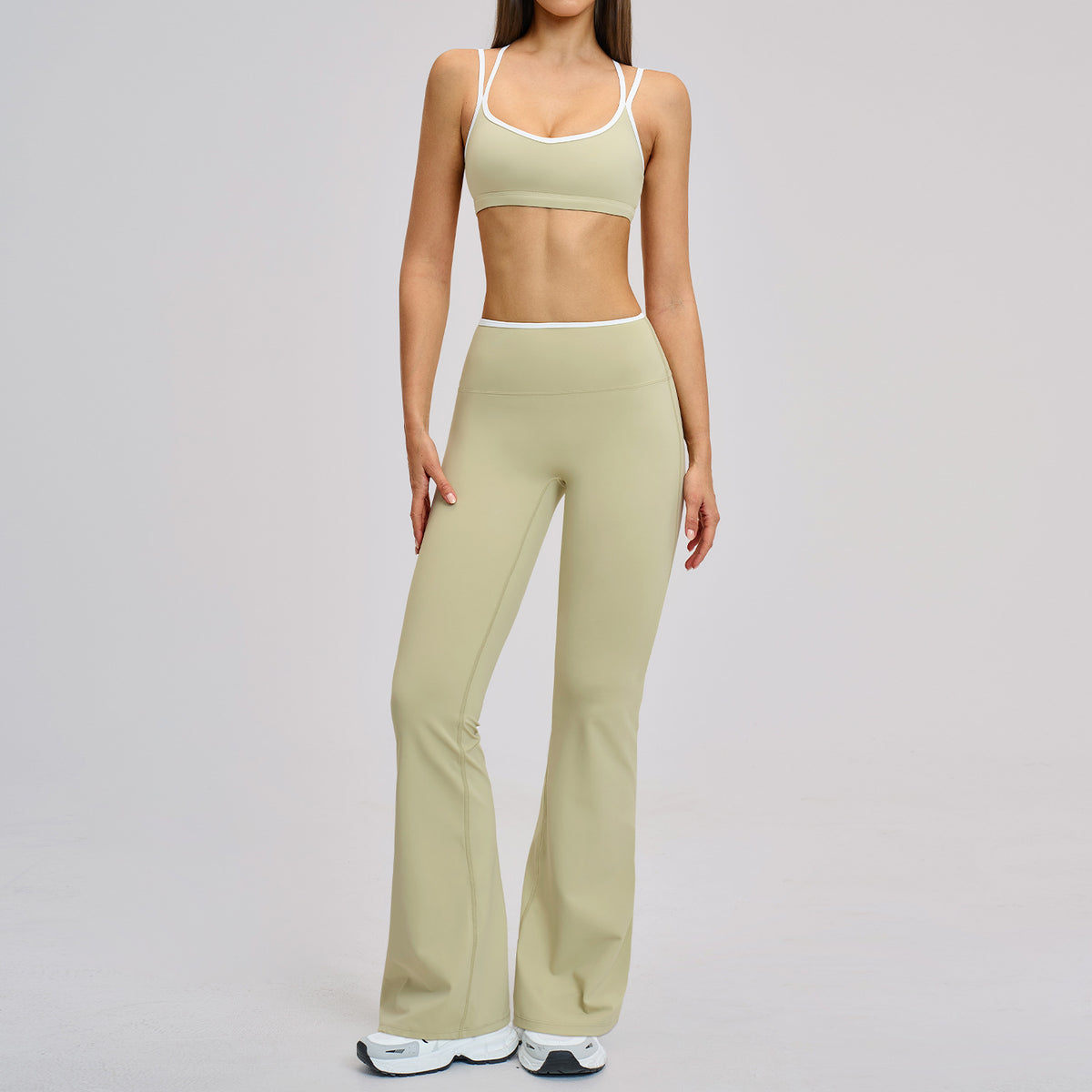 Color blocked edge sports yoga clothing