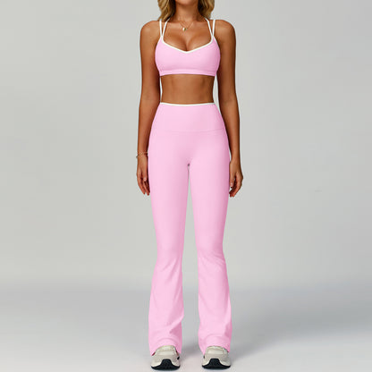 Color blocked edge sports yoga clothing