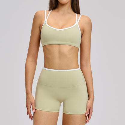Color blocked edge sports yoga clothing