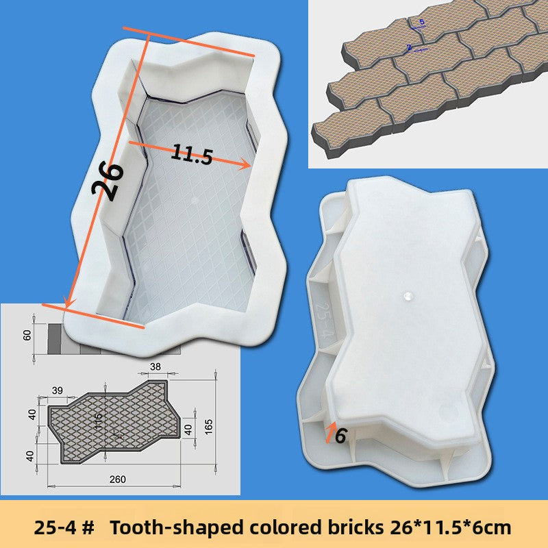 Color brick plastic mold