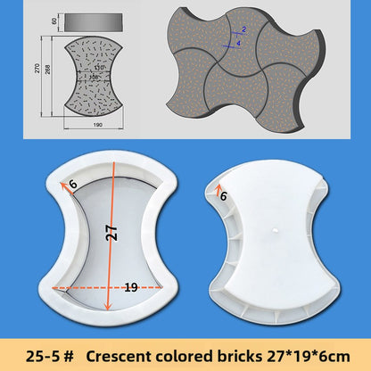 Color brick plastic mold
