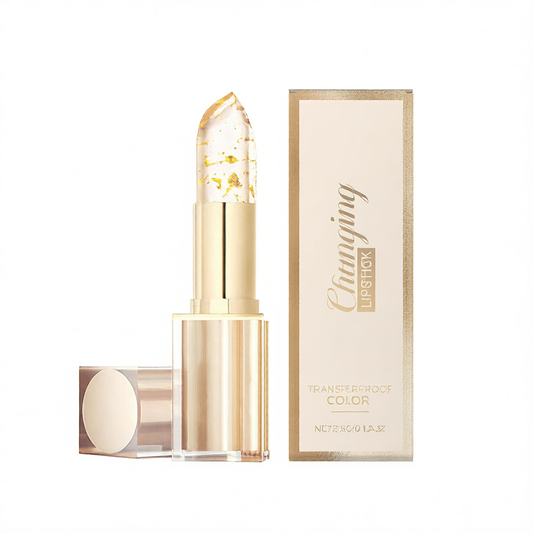 Color-changing nourishing gold foil lipstick