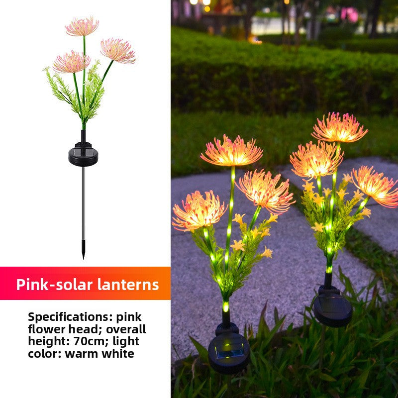 Color-changing optical fiber artificial flower lamp