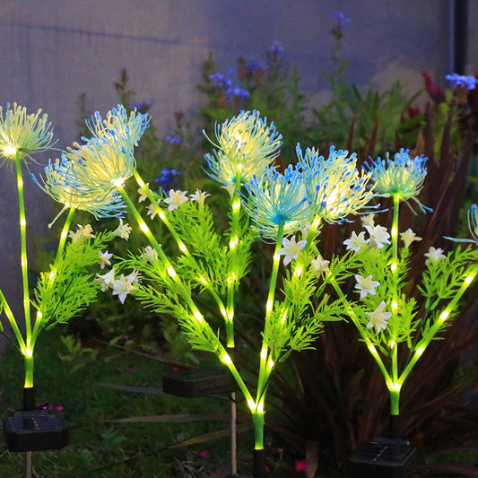 Color-changing optical fiber artificial flower lamp