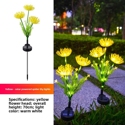 Color-changing optical fiber artificial flower lamp