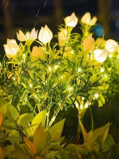 Color-changing optical fiber artificial flower lamp