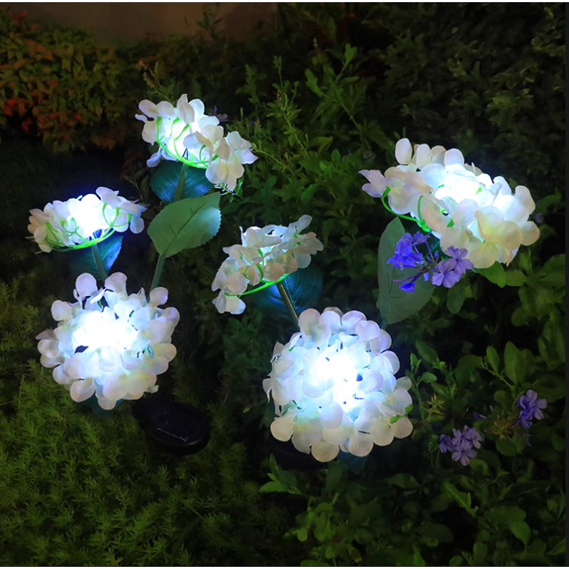 Color-changing optical fiber artificial flower lamp