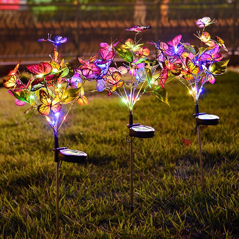 Color-changing optical fiber artificial flower lamp