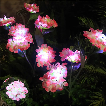 Color-changing optical fiber artificial flower lamp