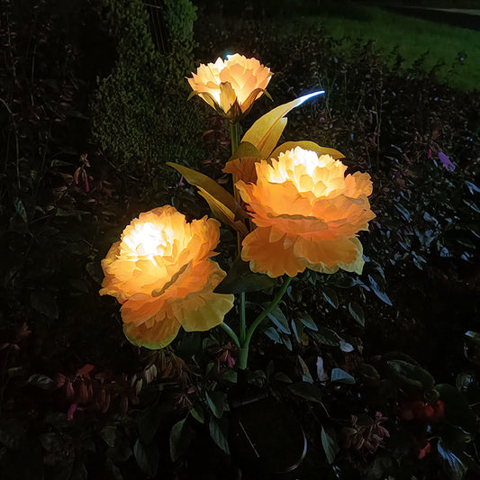 Color-changing optical fiber artificial flower lamp