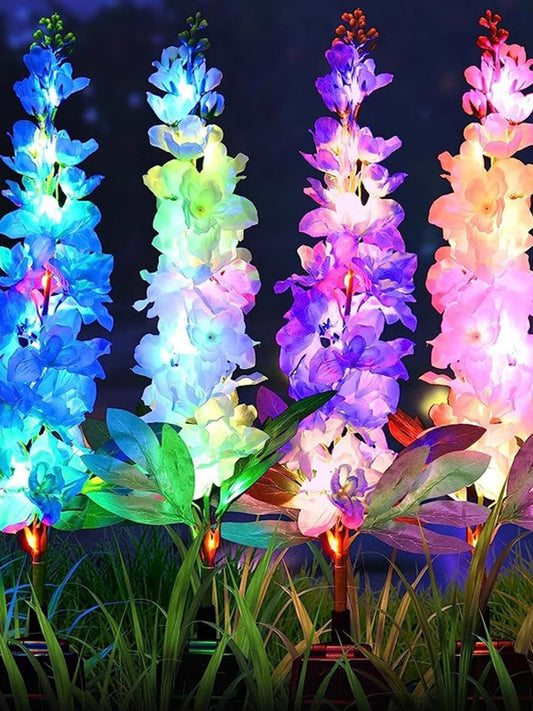 Color-changing optical fiber artificial flower lamp