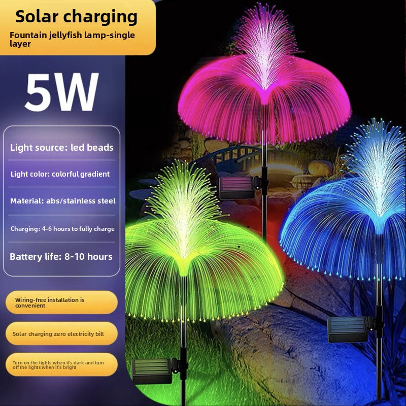 Color-changing optical fiber artificial flower lamp