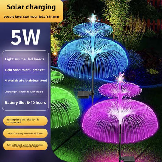 Color-changing optical fiber artificial flower lamp