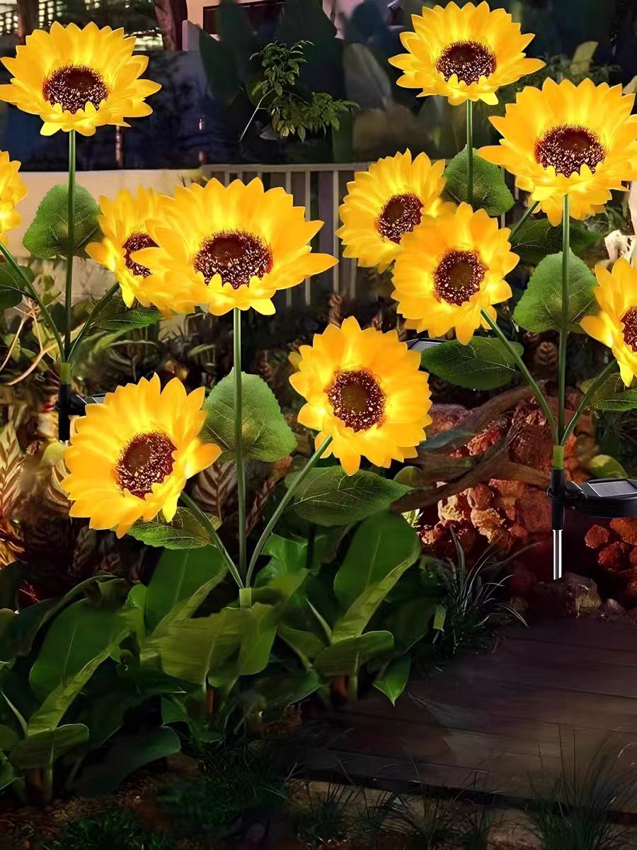 Color-changing optical fiber artificial flower lamp