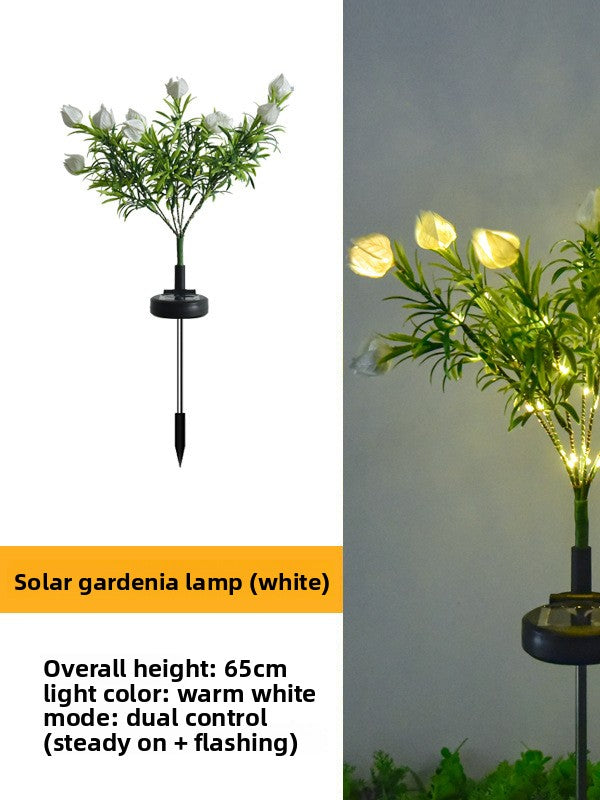 Color-changing optical fiber artificial flower lamp