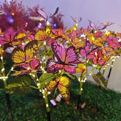 Color-changing optical fiber artificial flower lamp