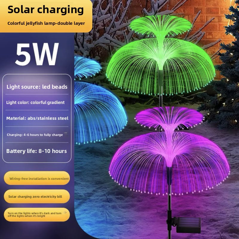 Color-changing optical fiber artificial flower lamp