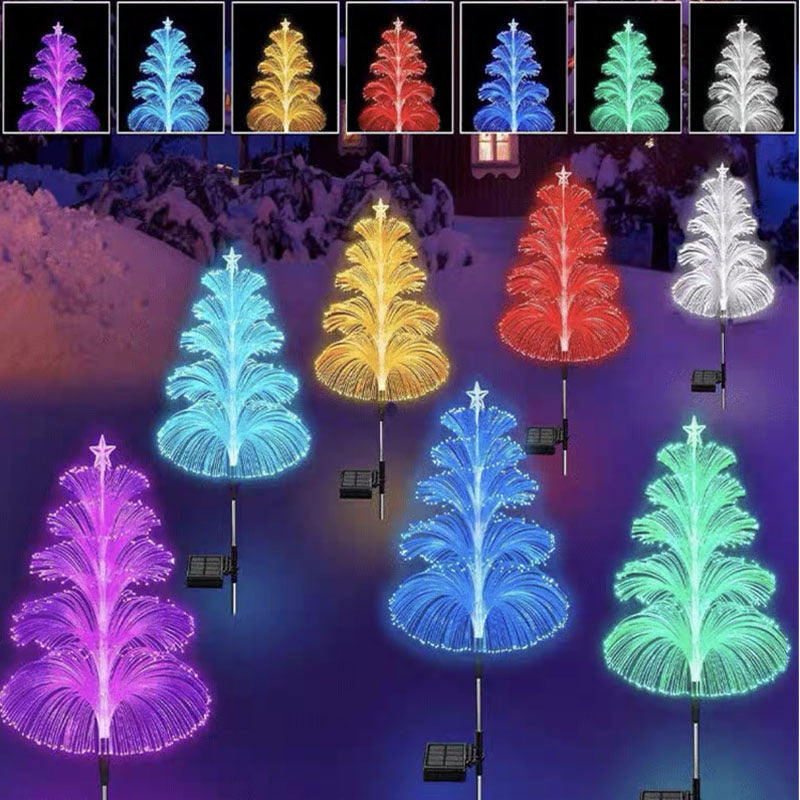 Color-changing optical fiber artificial flower lamp