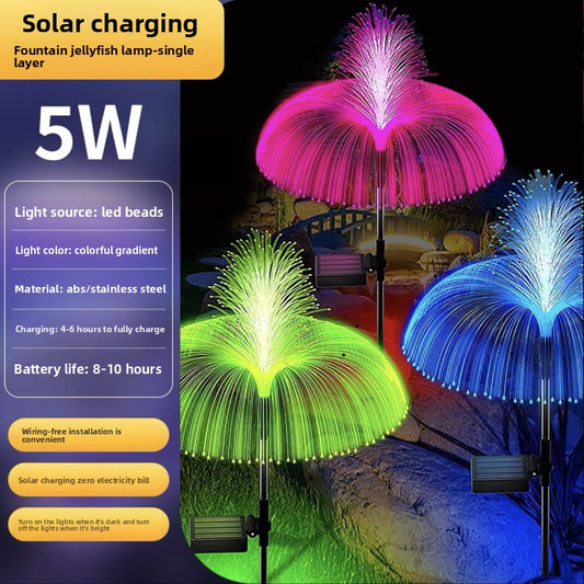 Color-changing optical fiber artificial flower lamp