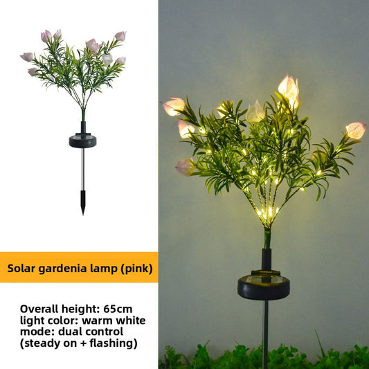 Color-changing optical fiber artificial flower lamp