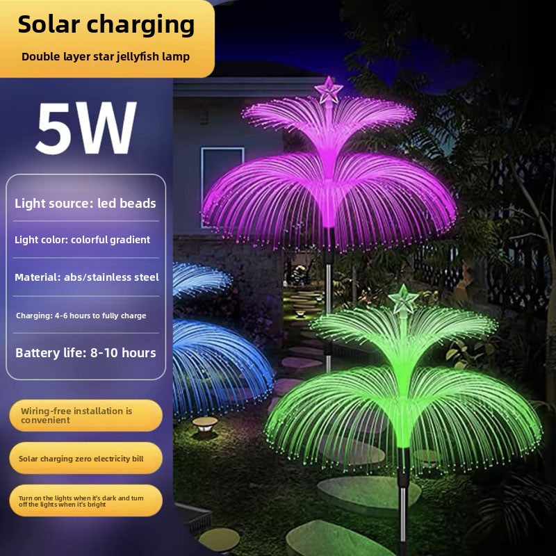 Color-changing optical fiber artificial flower lamp