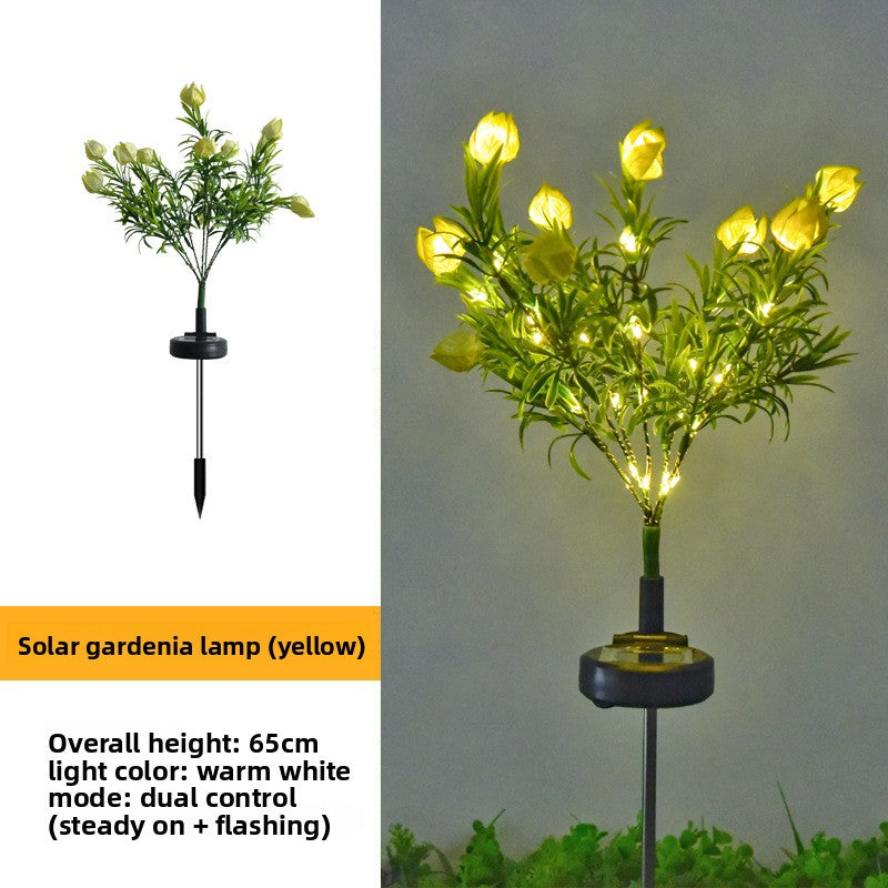 Color-changing optical fiber artificial flower lamp