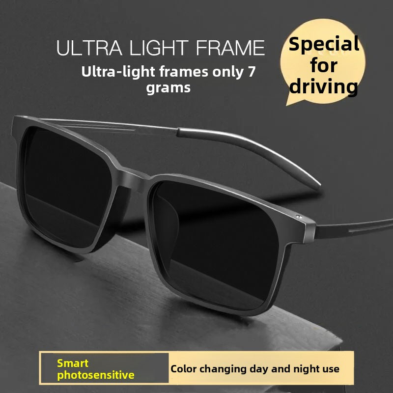 Color-changing polarized sunglasses for both day and night vision
