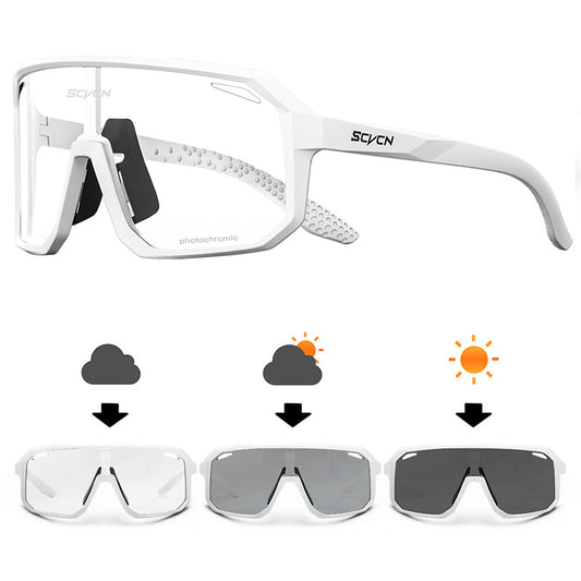 Color-changing riding glasses