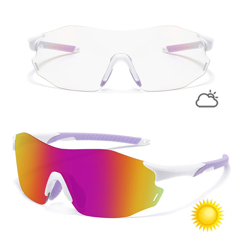 Color-Changing Sports Sunglasses for Cycling Running