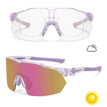 Color-Changing Sports Sunglasses for Cycling Running