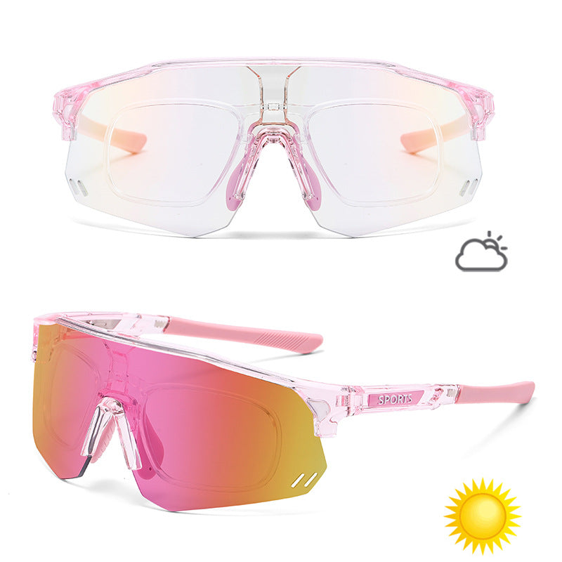 Color-Changing Sports Sunglasses for Cycling Running