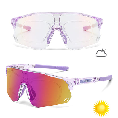 Color-Changing Sports Sunglasses for Cycling Running