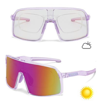 Color-Changing Sports Sunglasses for Cycling Running