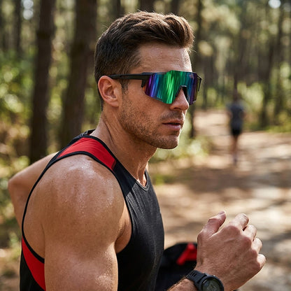 Color Changing Sports Sunglasses with Prescription Support