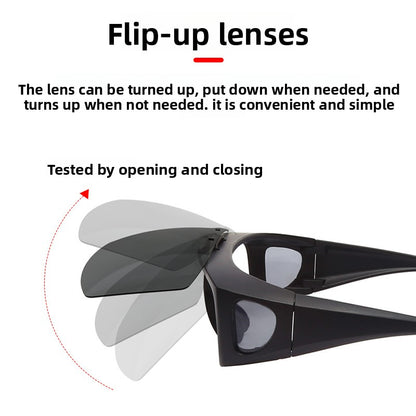 Color-changing sun protection sunglasses with UV protection
