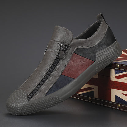 Color-matched flat-bottom shoes