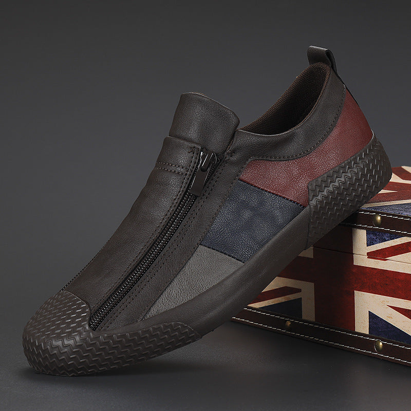 Color-matched flat-bottom shoes