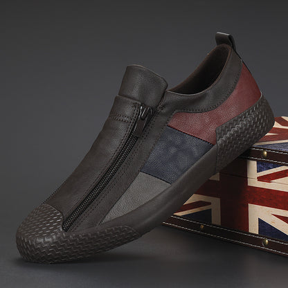 Color-matched flat-bottom shoes