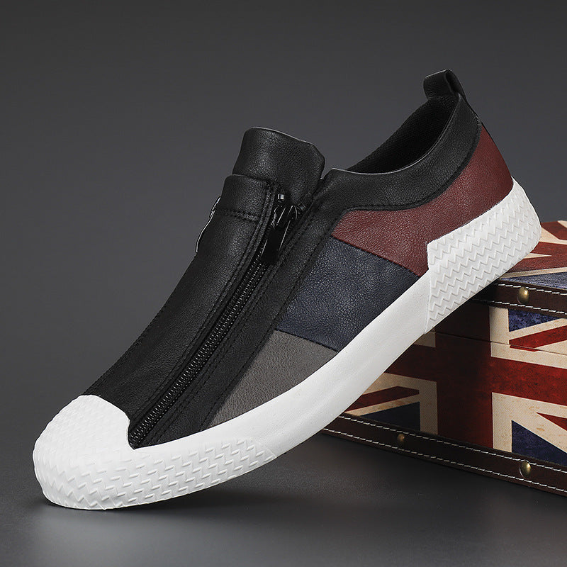 Color-matched flat-bottom shoes