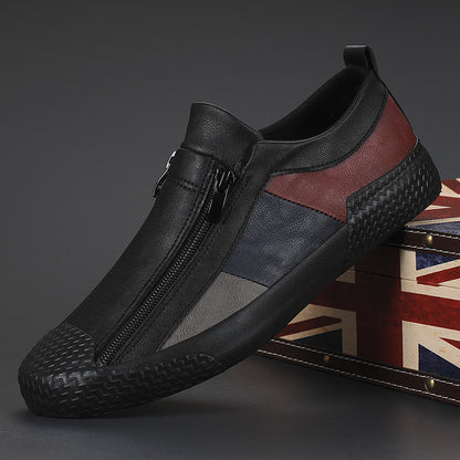 Color-matched flat-bottom shoes